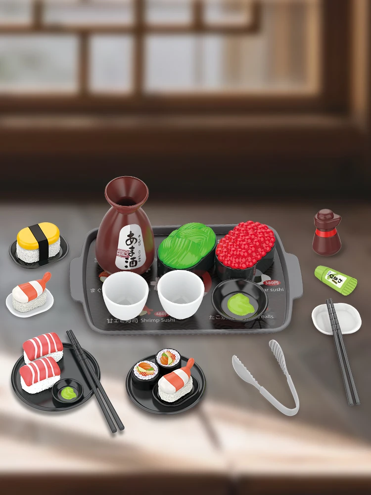 Jouets pour enfants : jeu de simulation, barbecue, restauration rapide, pizza, sushi, thé de l'après-midi, desserts, nourriture de cuisine, ensembles de jouets