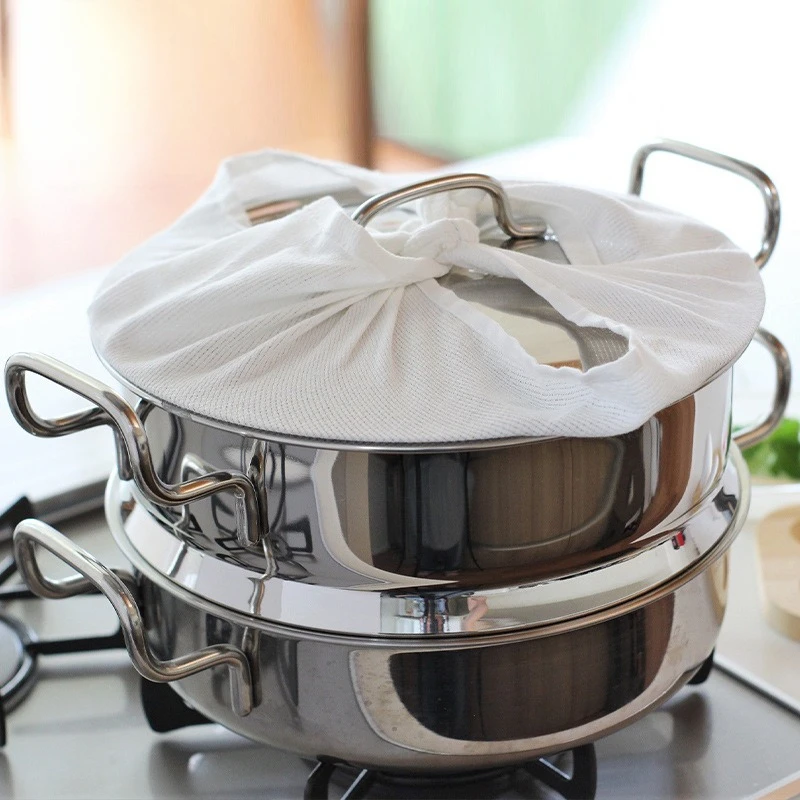 Double-layer steamer 7-layer stainless steel composite pot body uncoated soup pot