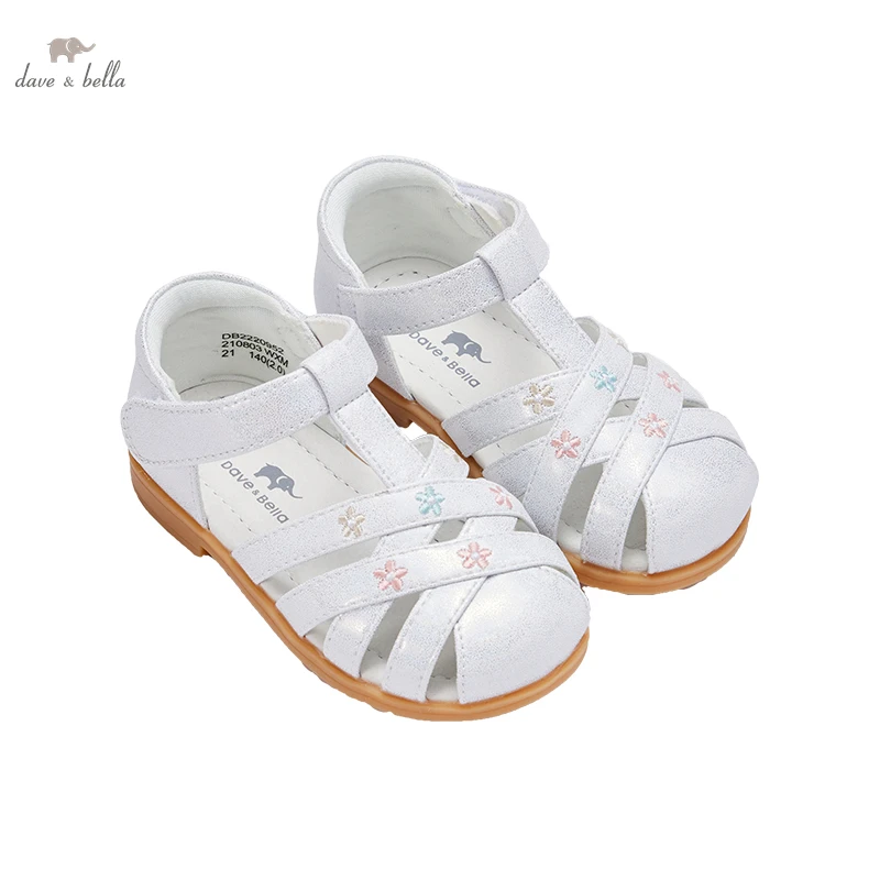 DB2220952 Dave Bella summer fashion baby girls appliques shoes cute children girl brand shoes