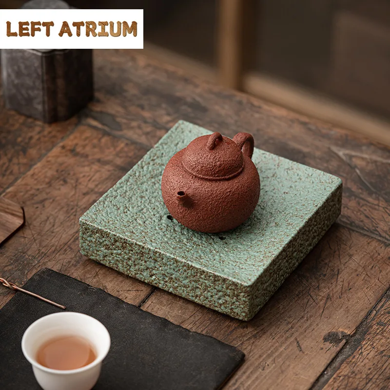 

Japanese Gilding Square Pot Bearing Holder Retro Water Storage Dry Brew Table Tea Tray Chinese Tea Set Accessories Ornaments