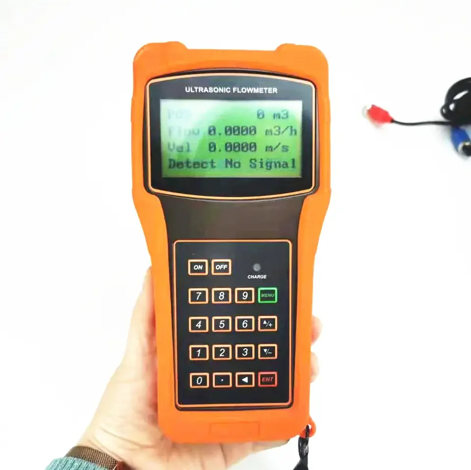 Digital Rs485 4-20ma 6 Inch Stainless Steel Casting Flow Doppler Dn6 Portable Handheld Ultrasonic Water Flow Meter with Clamp on