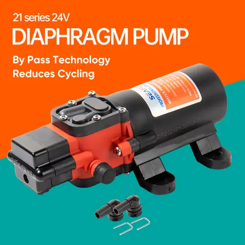 SEAFLO 40 PSI 12V 24V Marinvattenpump Membranpump Båttillbehör Duschar Toaletter Husbil Camping Yachttillbehör 8 best sales husbilsvatten - №5