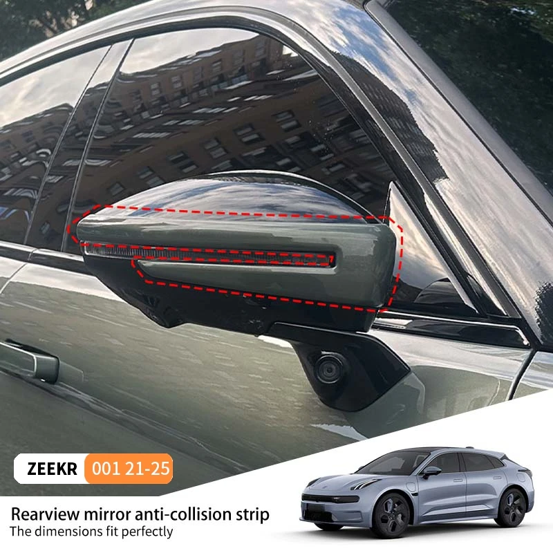 

For ZEEKR 001 2021-2025 Car Rearview Mirror Door Anti-collision Strip ABS Scratch Wear resistant Protective Sticker Accessories