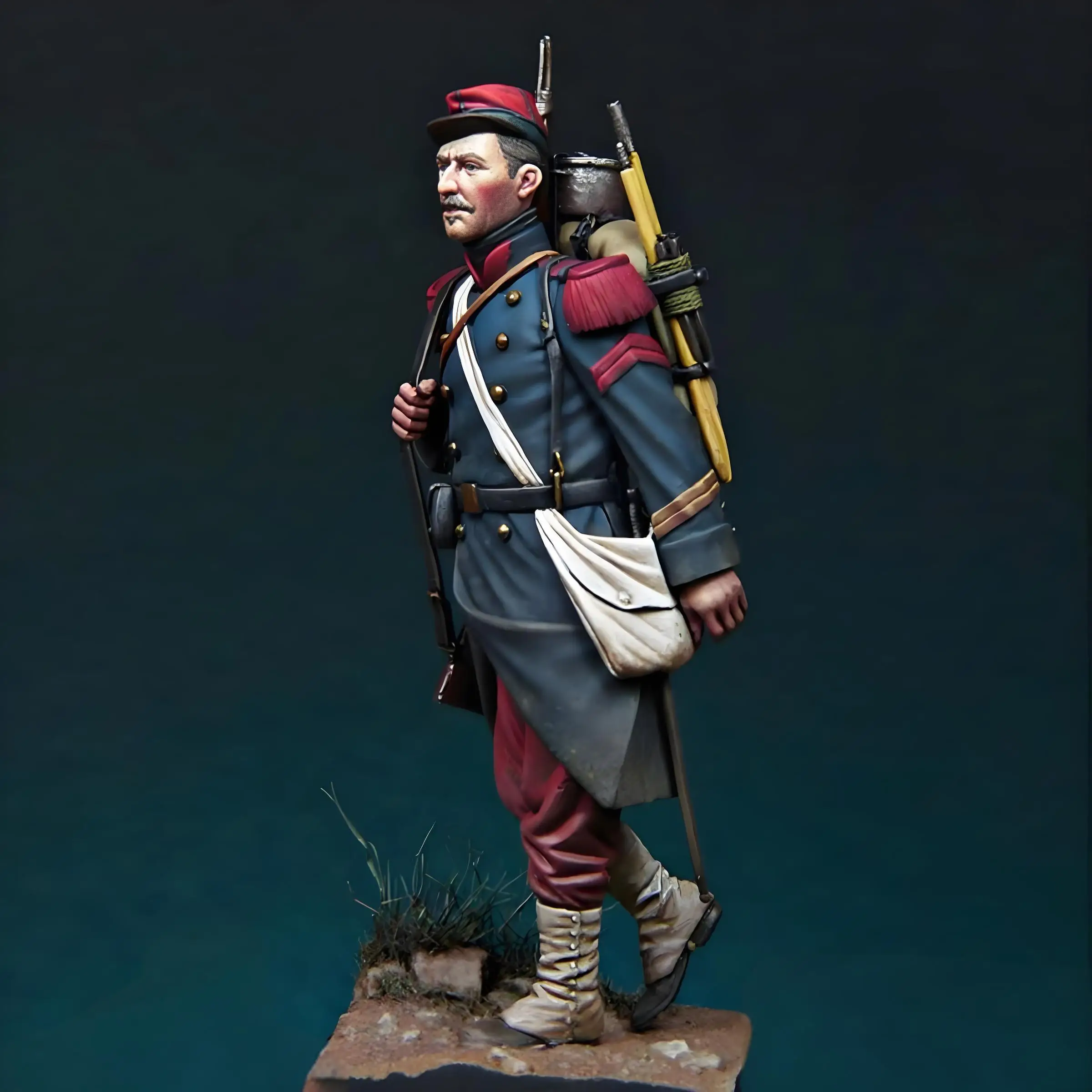 1/24 French Infantry Set GK Resin Model Character Soldier Military Theme Action Character Model Toy Soldier Unpainted Set