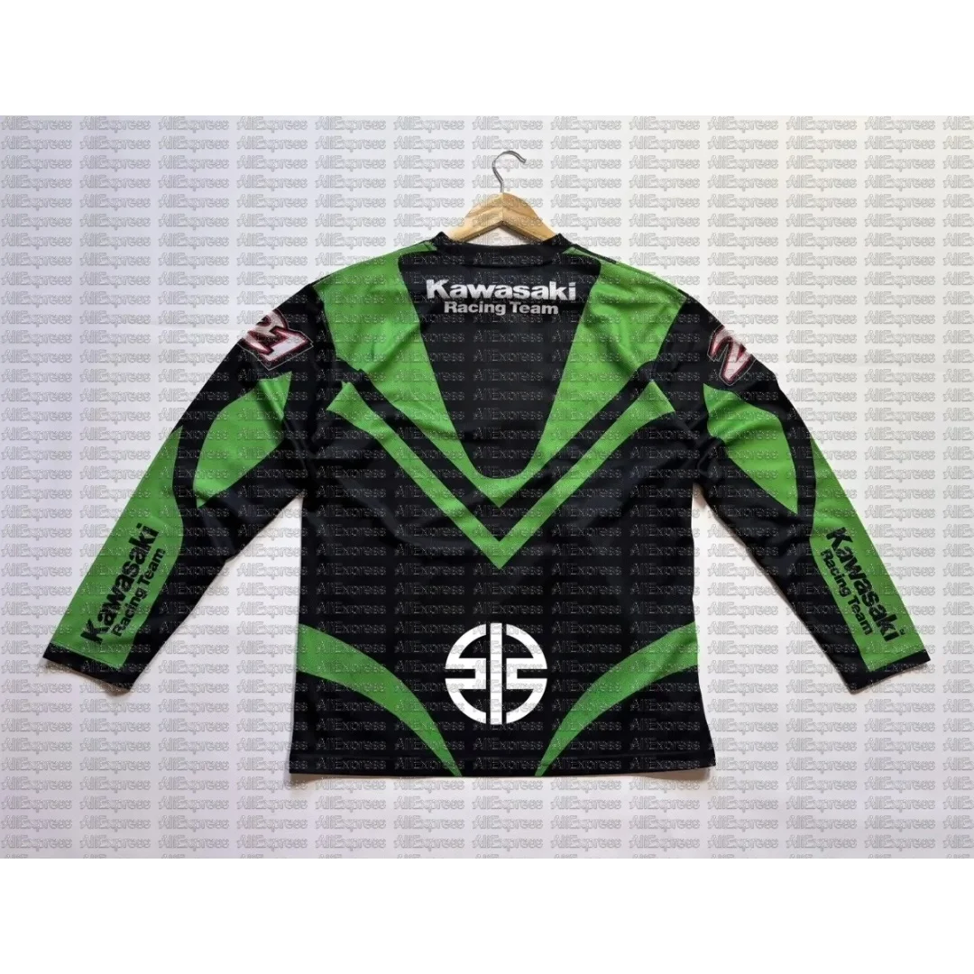 

Kawasaki Motorcycle Racing Team Men's T-shirt Long Sleeve Spring and Autumn Men's T-shirt 2025 New Sports Breathable Men's Top