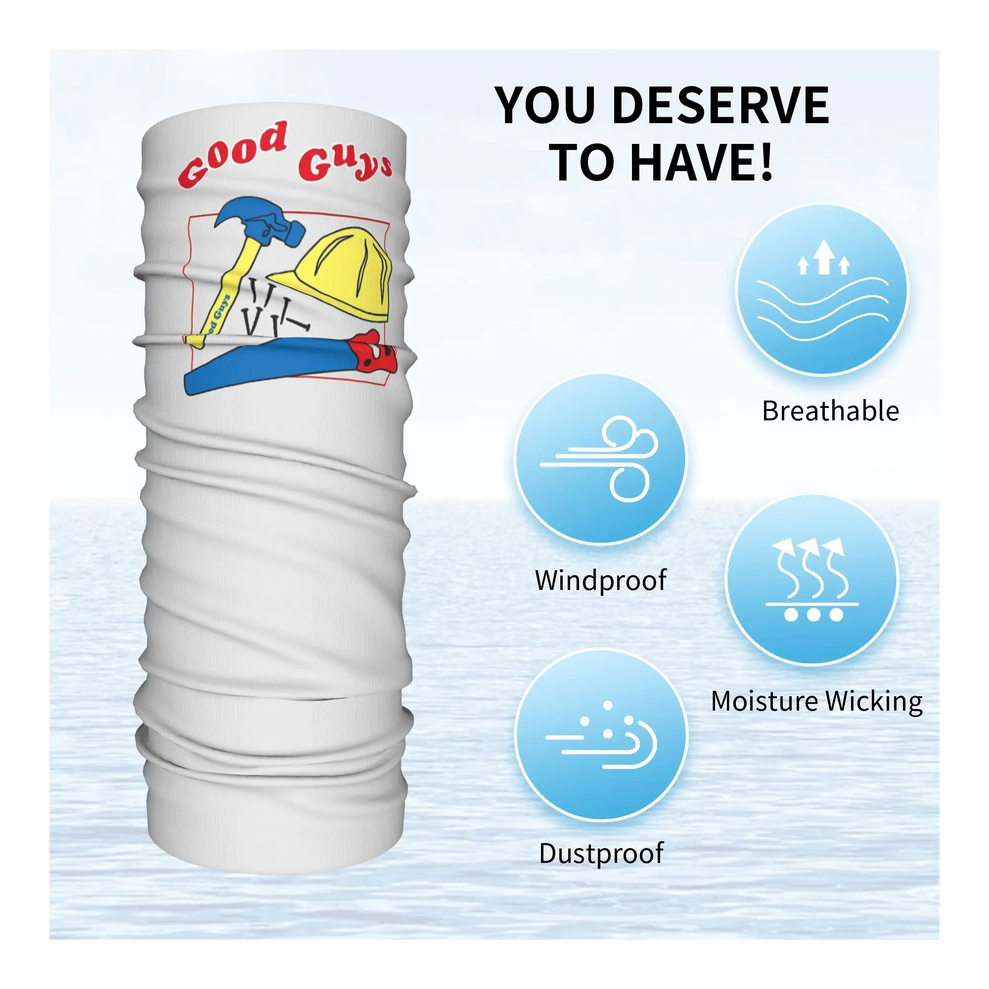 رجل جيد لعب الطفل تشاكي القاتل دمية باندانا الرقبة الجراب مطبوعة وشاح سحري متعدد الاستخدام قناع الوجه تشغيل للجنسين الكبار