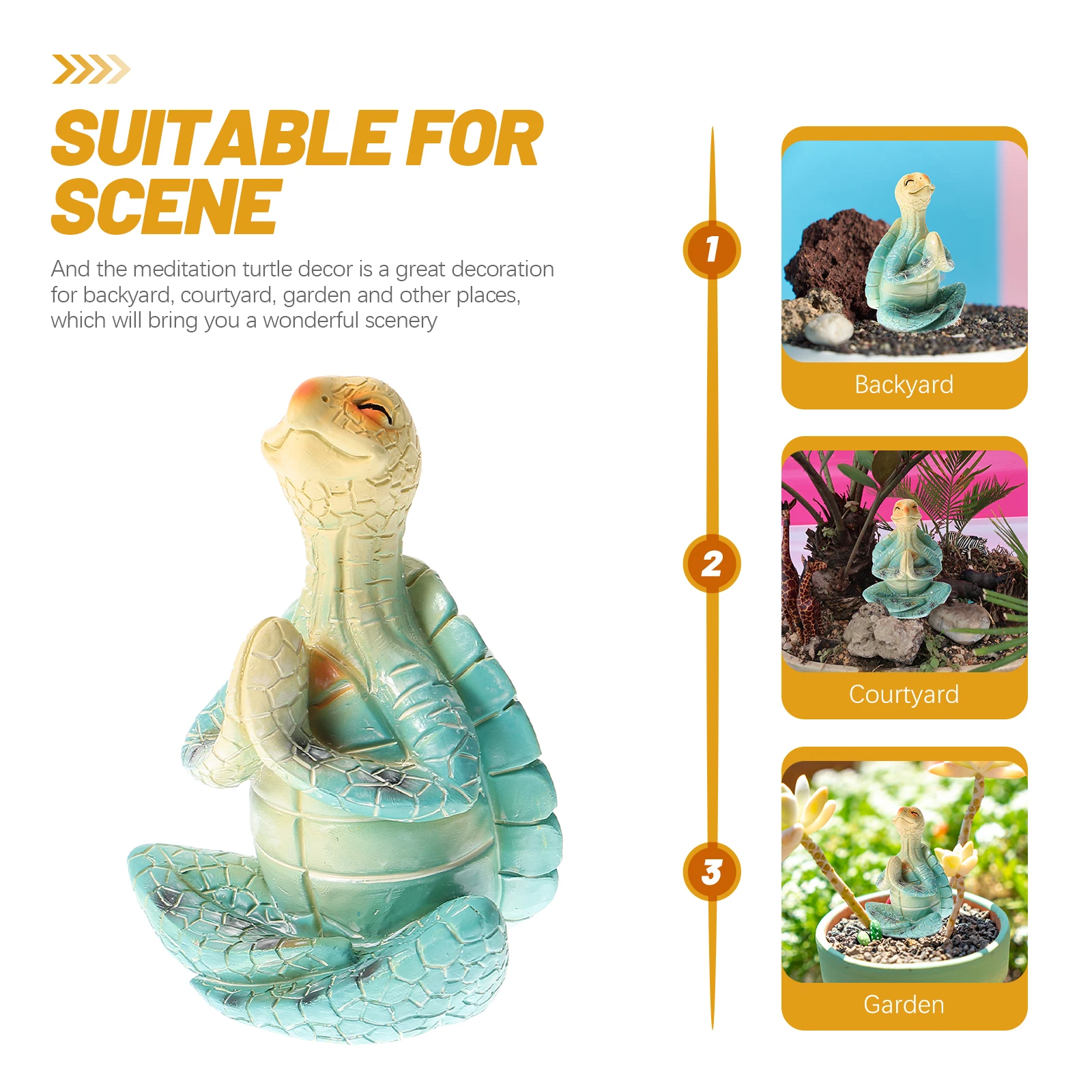 

1Pcs Resin Tortoise Ornament Cute Tortoise Garden Statue Outdoor Decoration Garden Decor