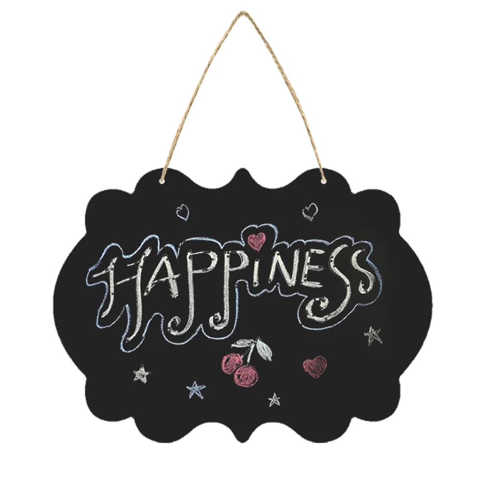 Chalkboard Sign Double-Sided Erasable Message Board Blackboard Wall Decor Signs with Hanging String (160208)