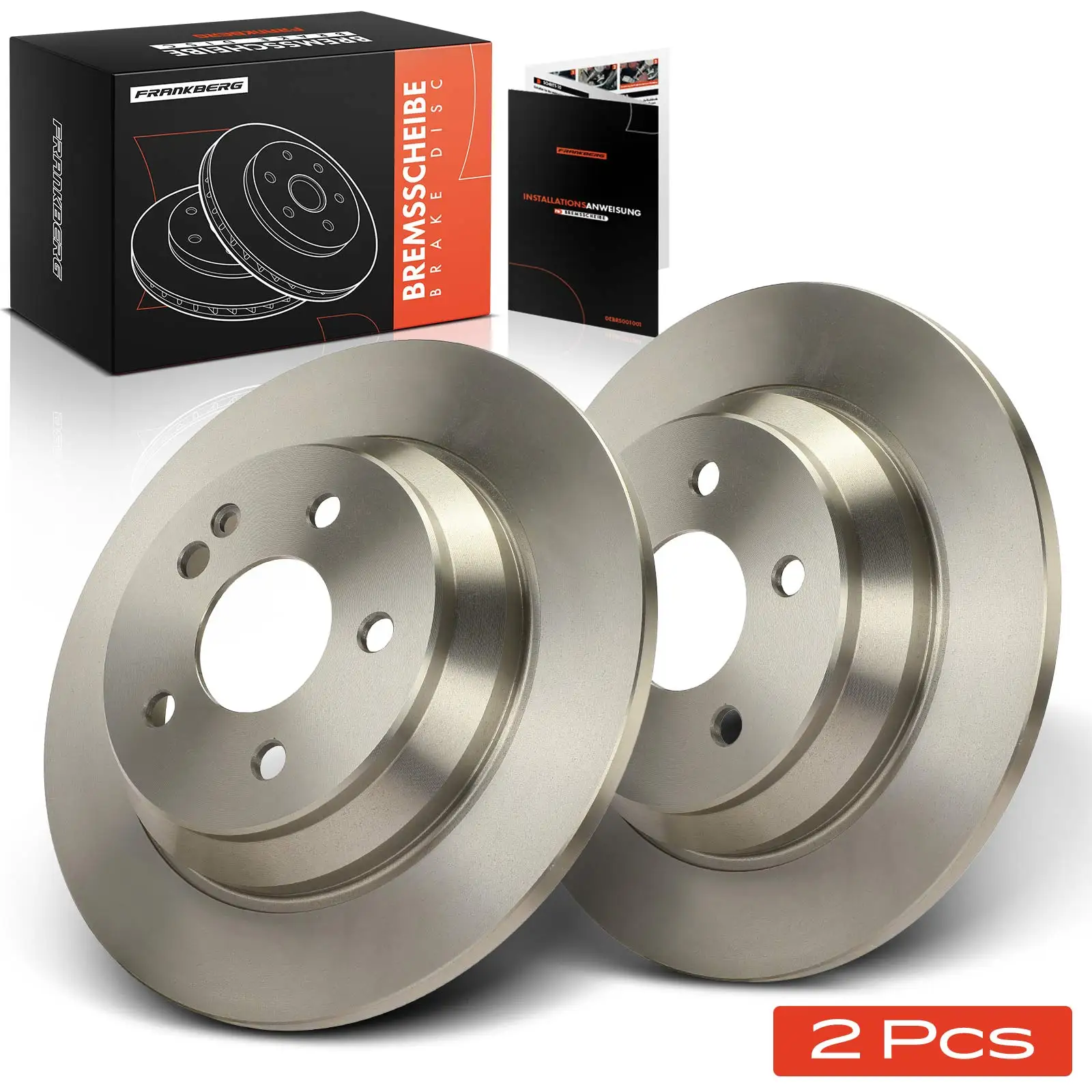 Frankberg 2x Remschijven Achteras voor Mercedes-Benz Marco Polo Camper Vito Box W447 Bj vanaf 2014 A4474230012 4474230012