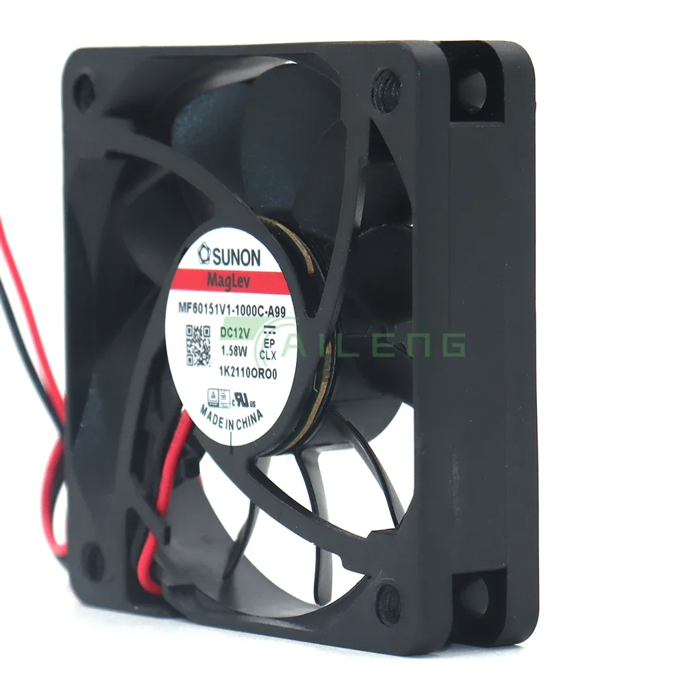 جديد SUNON MF60151V1-1000C-A99 تيار مستمر 12 فولت 1.58 واط 60x60x15 مللي متر 2-سلك مروحة تبريد الخادم