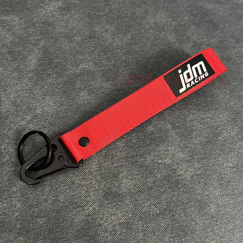 Trendige Auto-Schlüsselanhänger mit Nylonband, Blauem Gurtband und Stahlfederclip, Schlüsselband-Accessoire – Detail 14