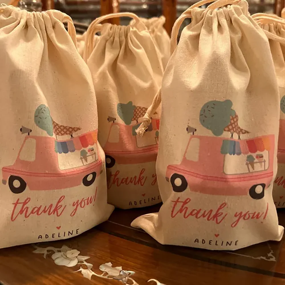 Personalizado 4 pçs sorvete ca - Party Favor Bag avaliação e preço