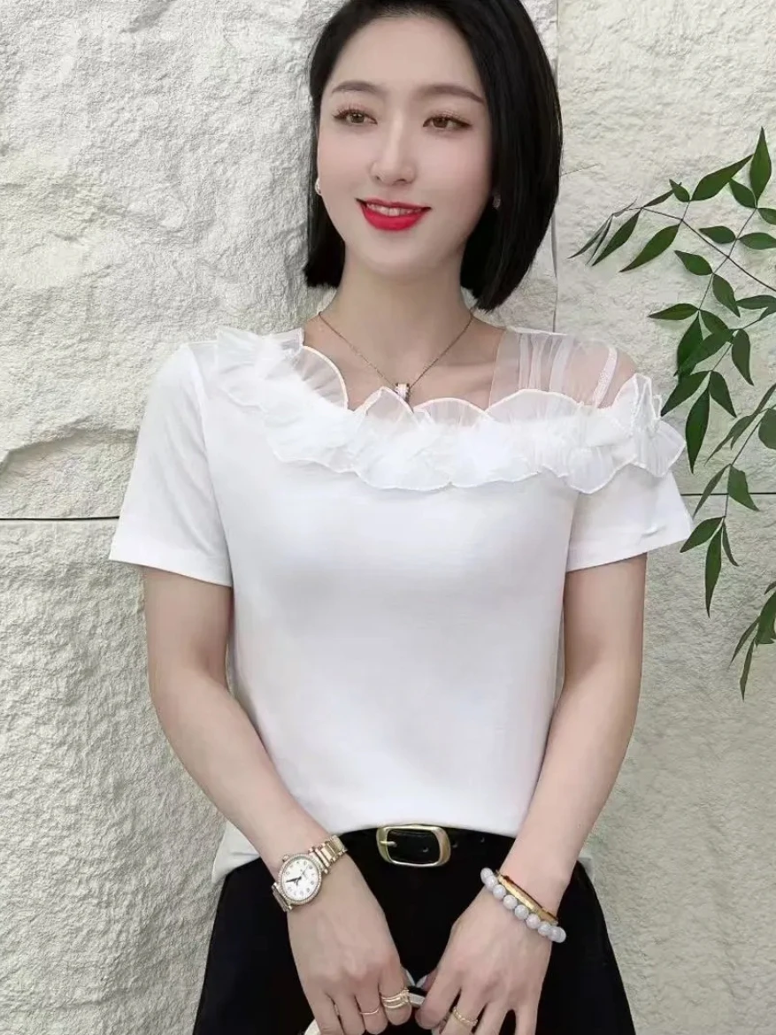 

Faionable с огонью для похудения ort Sve Женский топ Ele Design Повседневная летняя футболка из смеси полиэстера и лиоцелла