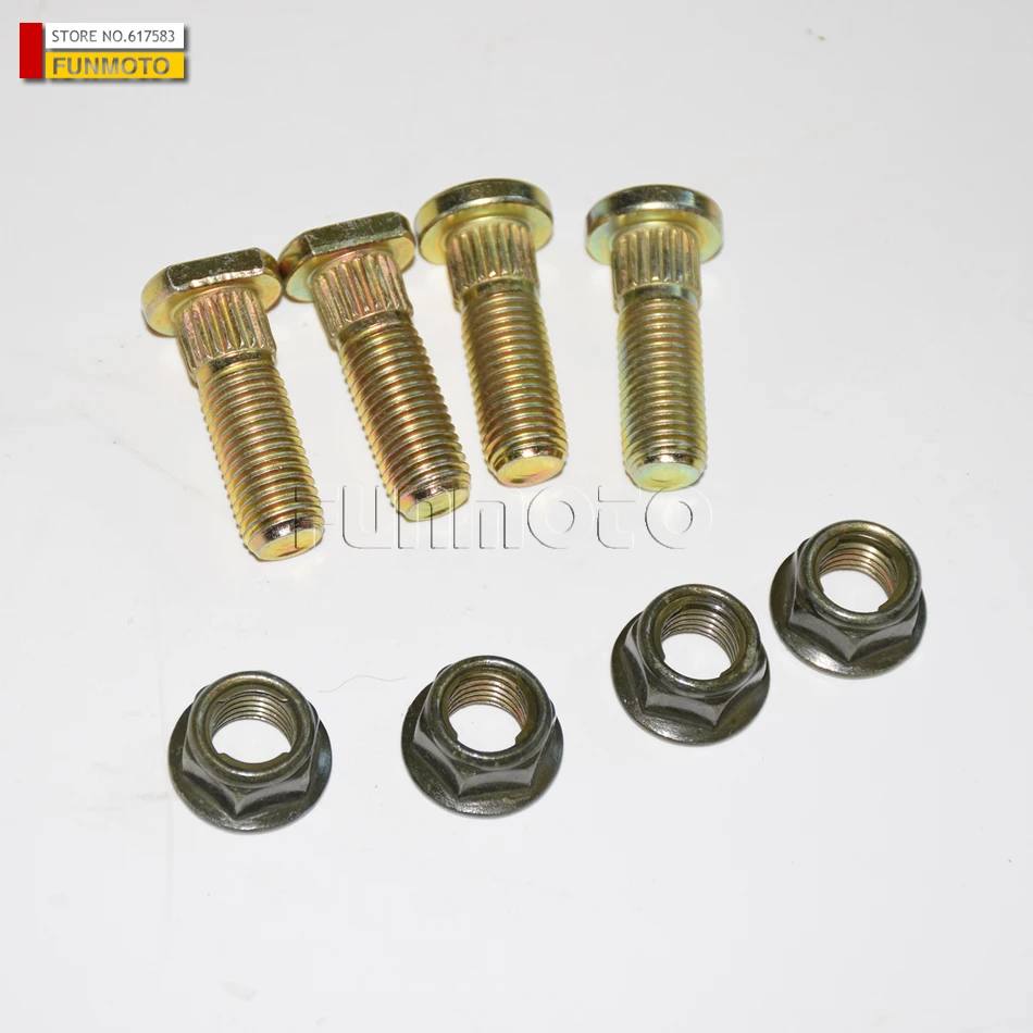10pcs  bolts and nuts suit for wheel hub of  JOYNER SAND VIPER 1100 BUGGY/ KINROAD 1100 BUGGY/KINROAD 650 BUGGY/250BUGGY