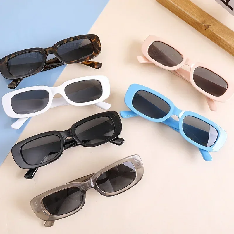 Gafas de sol rectangulares con montura cuadrada para niños, anteojos de sol para niños y niñas, accesorios para bebés