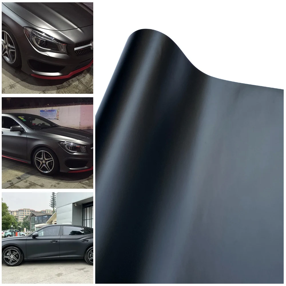 

Черная матовая атласная металлическая виниловая пленка, клейкая упаковочная наклейка, фольга для наклейки на мотоцикл, автомобиль