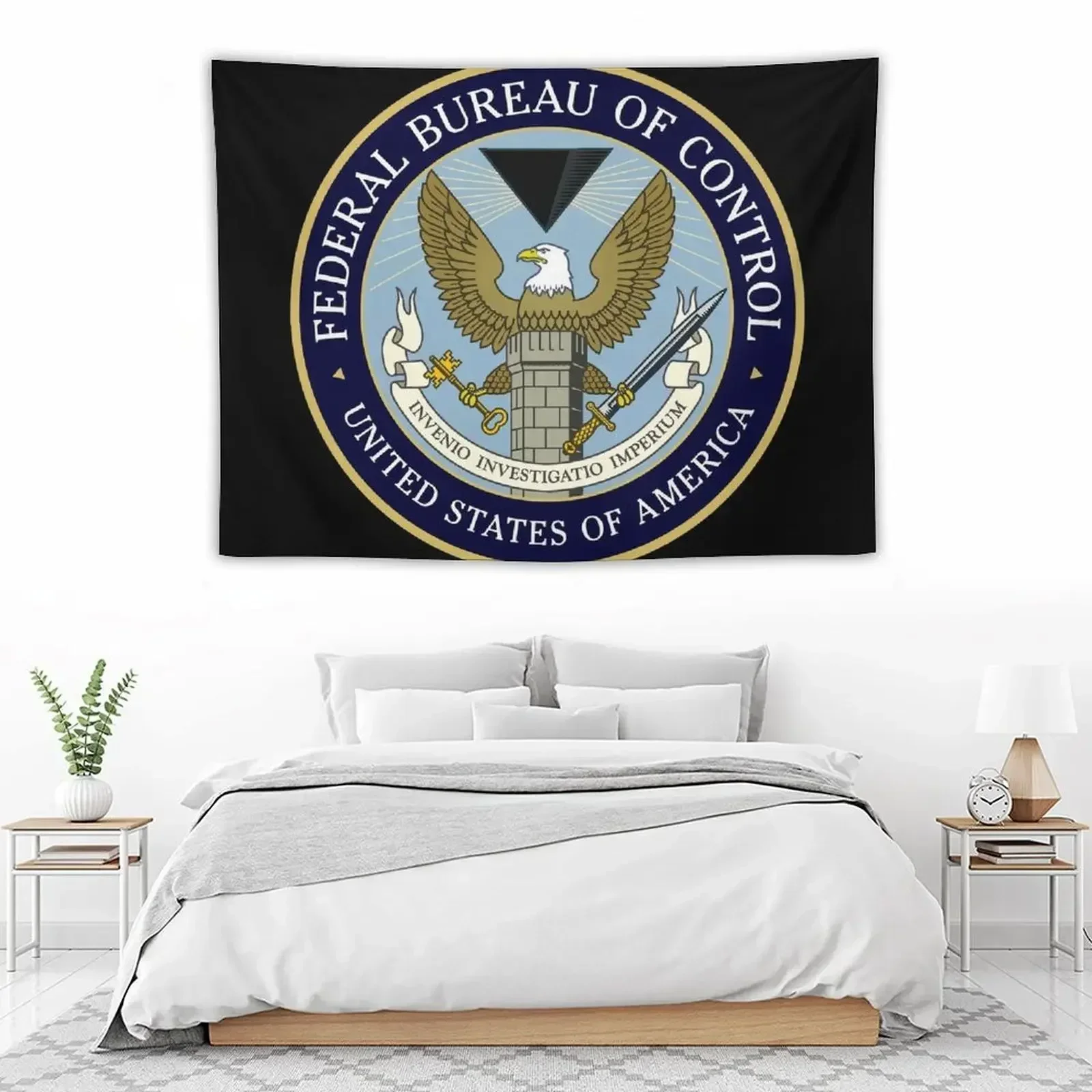 

Control - Federal Bureau of Control (Logo) [Colored] Tapestry Wall Decor Hanging Decorative Wall Murals Tapestry