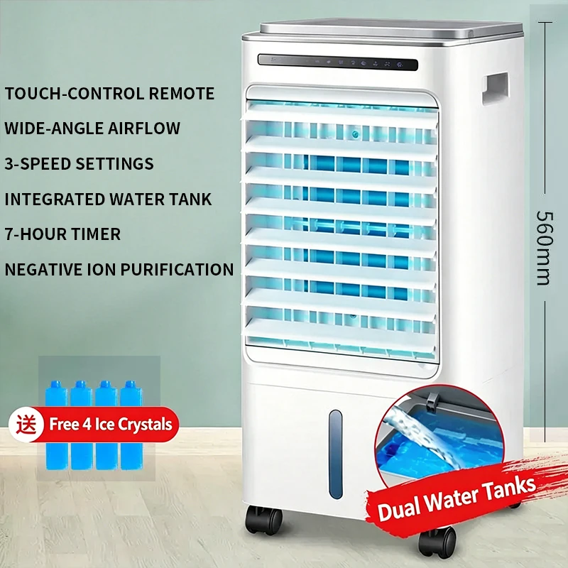 Kipas Kristal Es Portabel Kipas Portabel Ringkas untuk Kamar Asrama Kipas Kabut Es Berisi Air Pendamping AC Pendingin Cepat