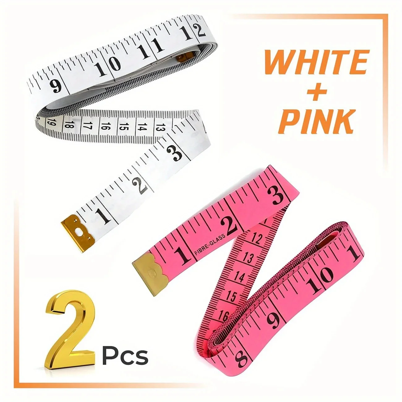 Body Measuring Tape with Lock Soft PVC Fabric Retractable Ruler for Tailoring Sewing Weight Loss Fitness Tracking Tool