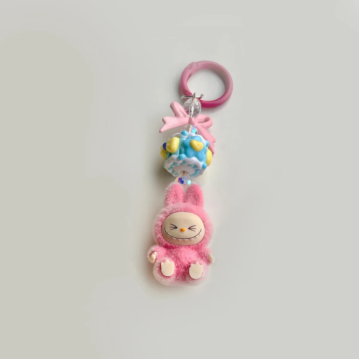 New Labubu Kawaii Particles Keychain Bag Cell Phone Charm Key Chain Gift Couple Gift Festival