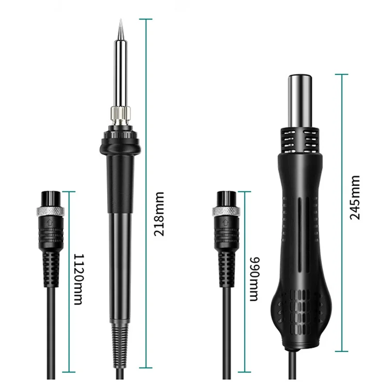 A76K Rework Soldering Station 2 In1 Electric Soldering Iron Hot Air Welding Station For SMD PCB IC Repair EU Plug
