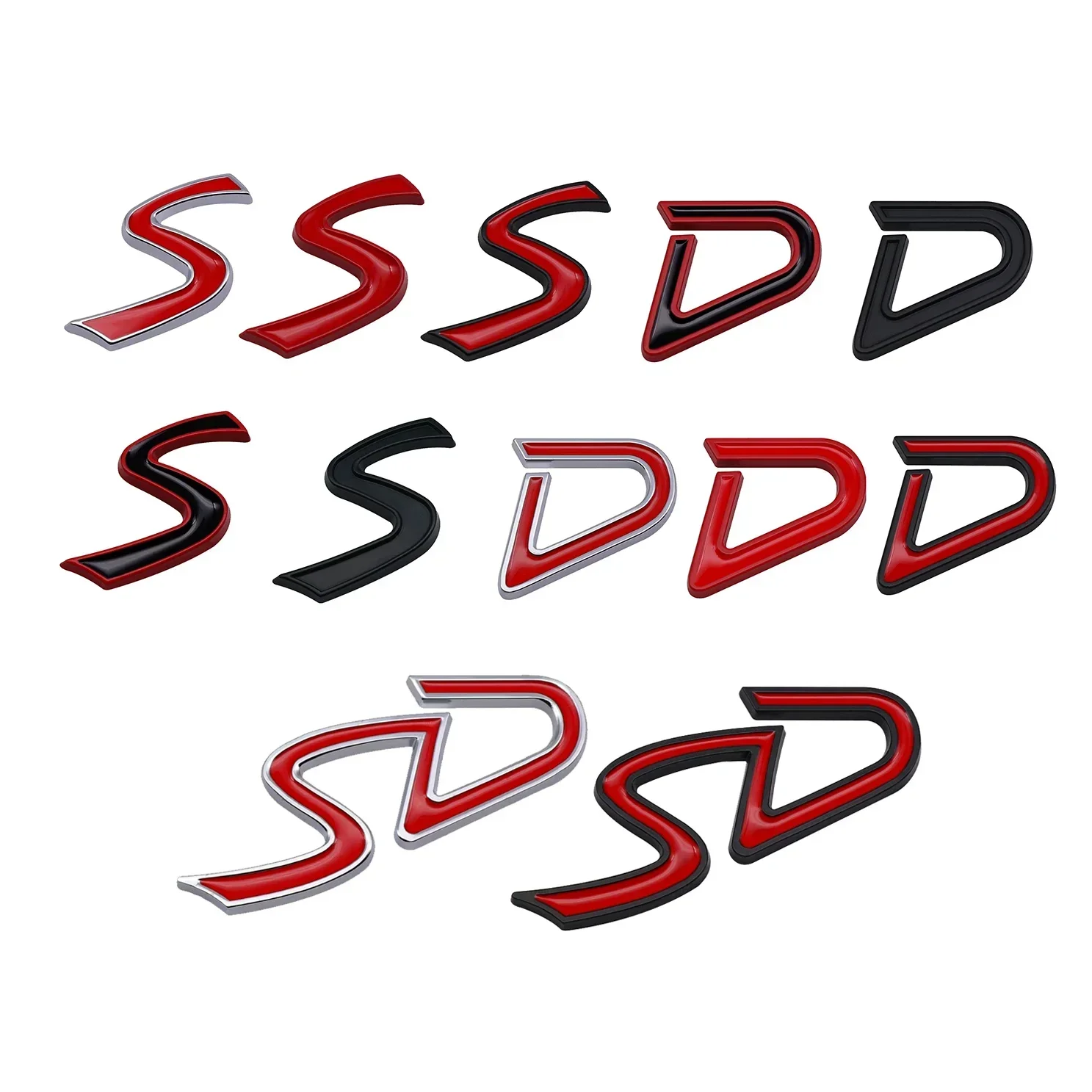 Autocollant de voiture en métal S D SD, décoration d'insigne de carrosserie de coffre, accessoires de décalcomanie d'emblème arrière 3D, MINICooper R56, R50, F56, R57