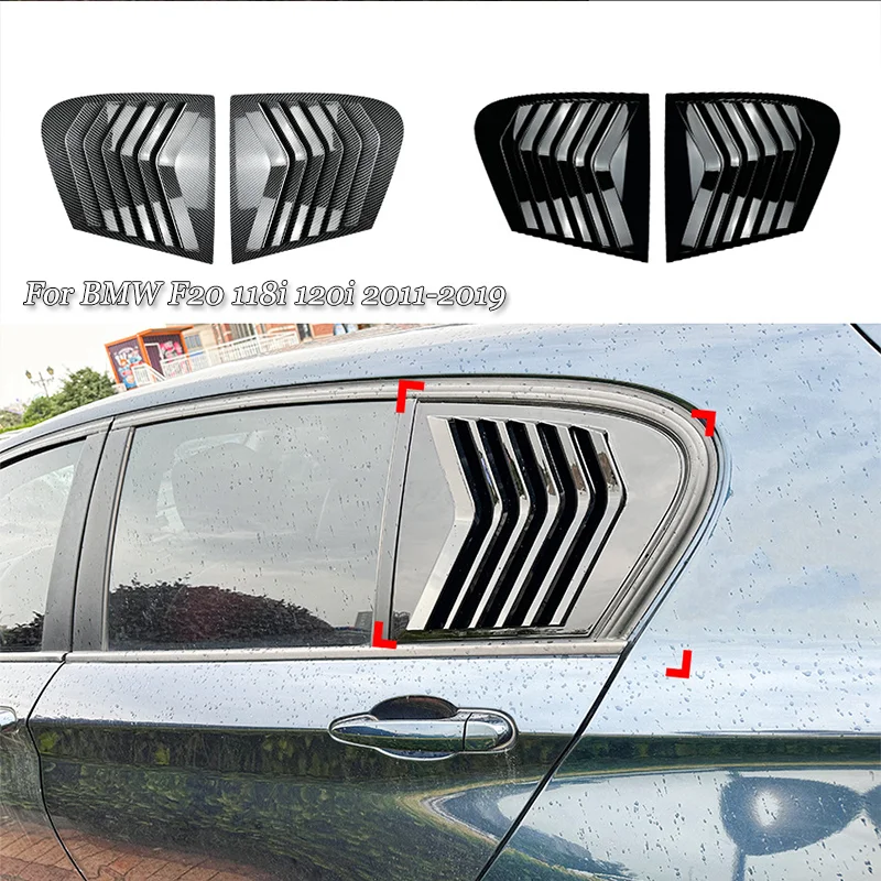 

For Bmw F20 1Series 118i 120i 2011-2019 Side Window Spoiler Splitter Cover Trim Rear Triangle Louver Window Sunshade Tuning