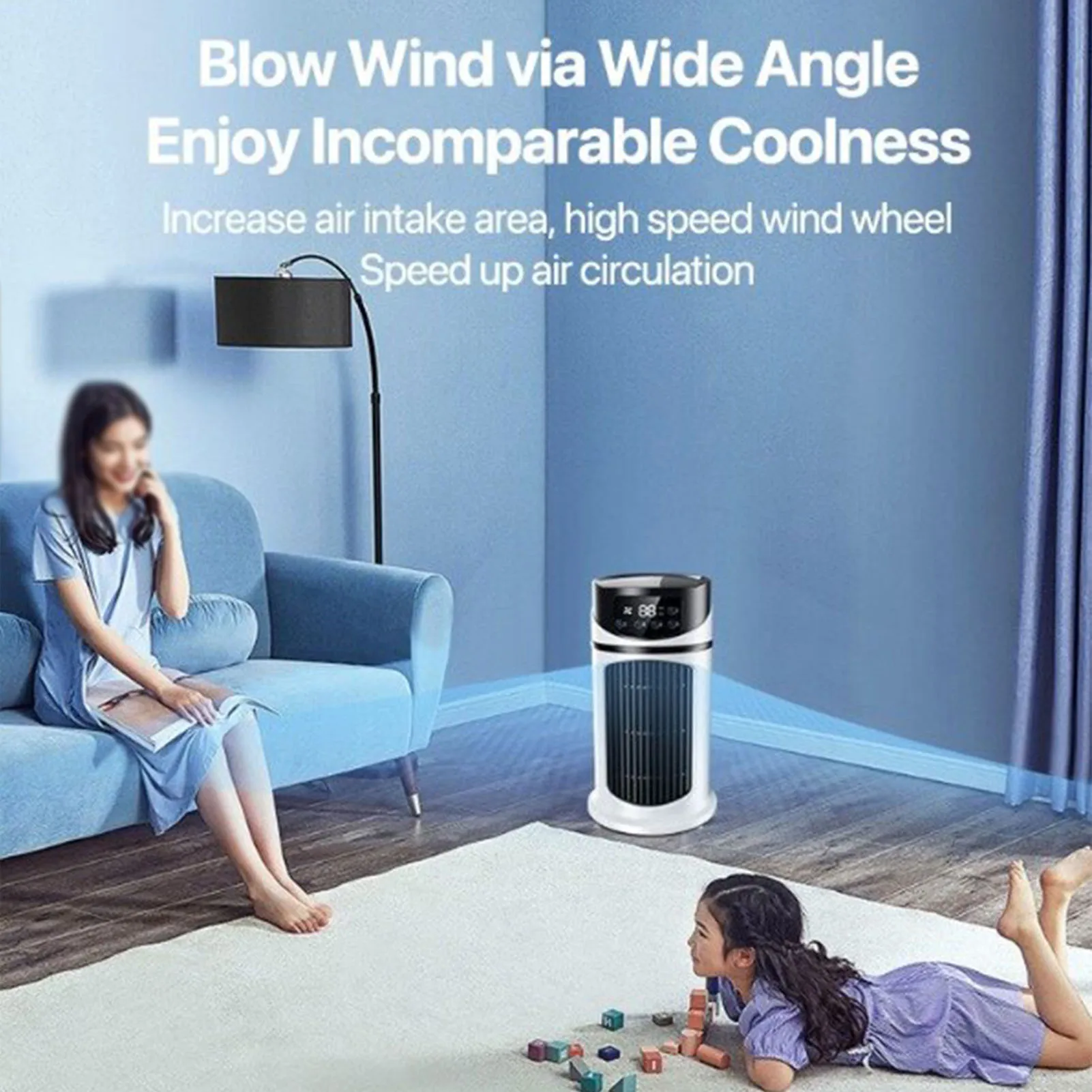 Luftkühler, mobiler Luftkühler, tragbare Klimaanlage, mobiler Multifunktions-Luftkühler, Ventilator, Wasserkühlungsventilator für Büro und Zuhause