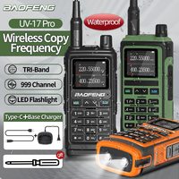 Baofeng UV 17 Pro Wireless Copy Frequency Walkie Talkie 16 KM Long Range Flashlight Type-C Charger Ham Radio UV 17 Pro L K5 5R