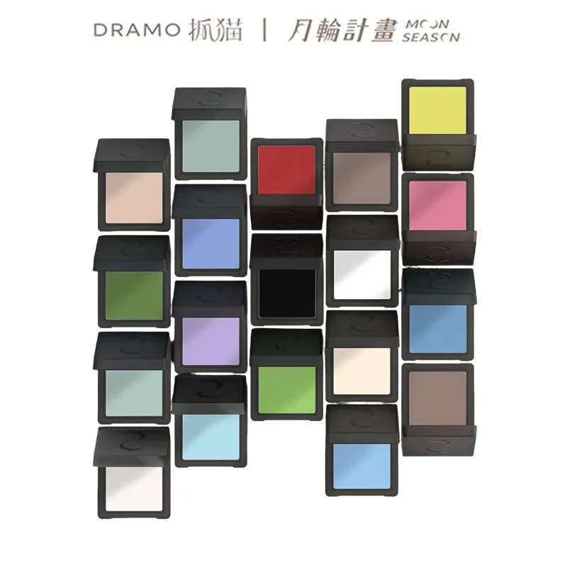 

Палитра одноцветных теней DRAMO, матовая, высокоцветная, смешиваемая, готическая, дымчатый, для ношения, долговечный, невыцветающий макияж глаз