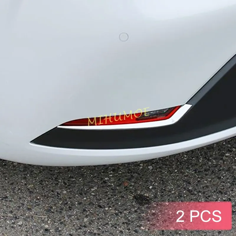 Chrome Rear Fog Light Cover Bumper Reflector Trims For Toyota Prius Prime PHEV 2023 2024 2025