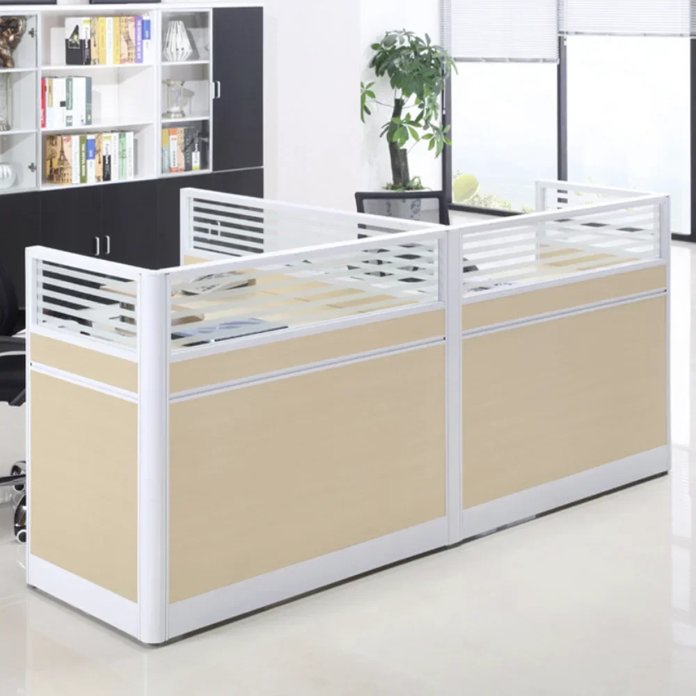 Modern Bjflamingo Office Furniture Staff Office Partition Desk 4 People Seats