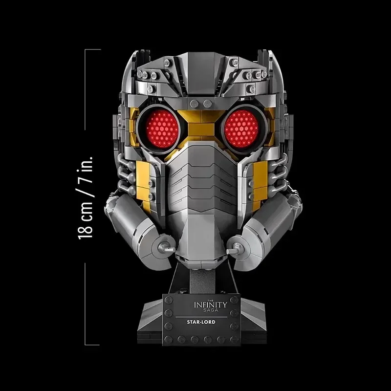 Modèle de casque Star-Lord DasLiida, 602 pièces, buste, blocs de construction, jouets adaptés, 76251, 75304, cadeau d'anniversaire