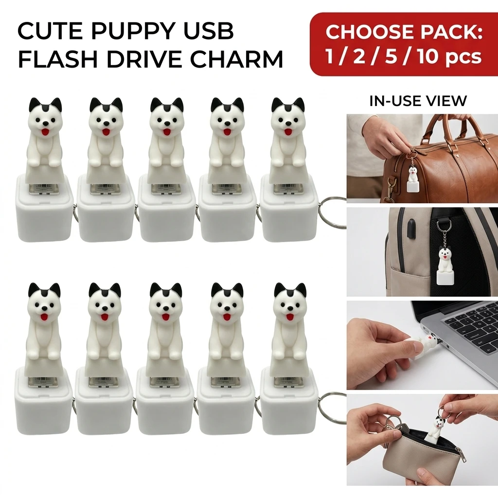 Creative Puppy Decompression Voice Charging Keychain Button Sound Play Stress Relief Fun Pet Themed Keychain