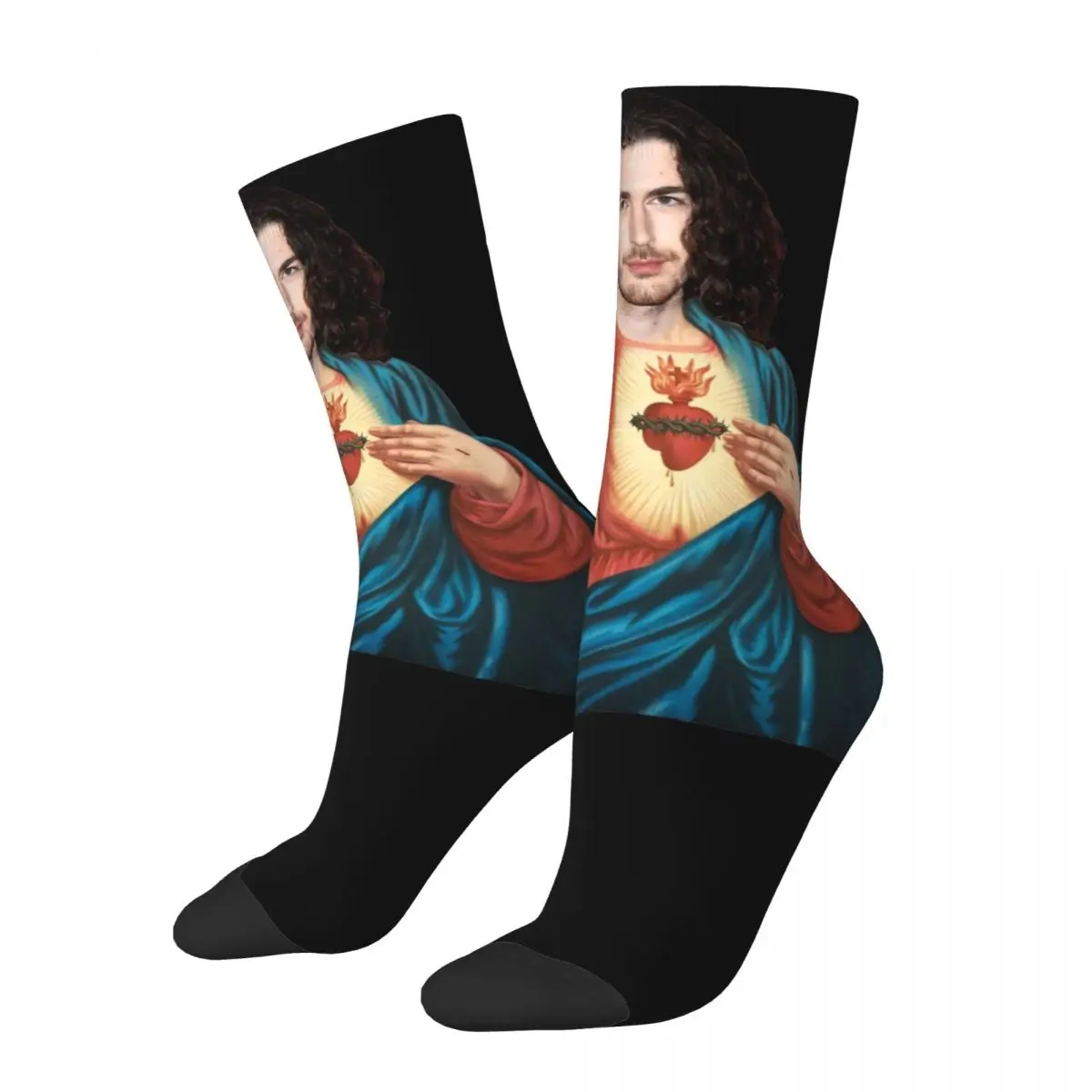 

Hozier As Jesus Funny Meme Theme Crew Socks Stuff for Female Sweat Absorbing Sock