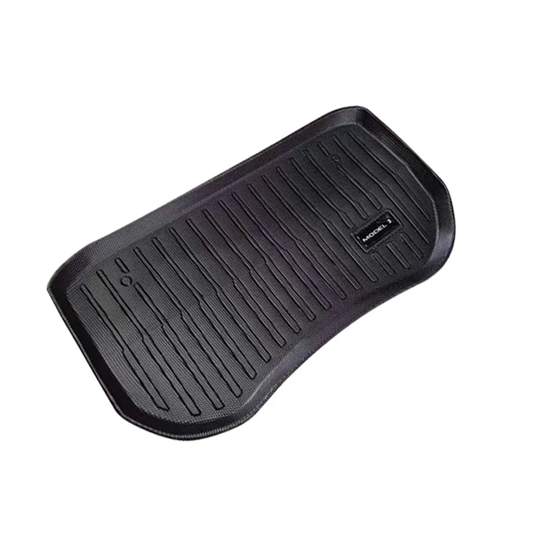 Striped front trunk mat with textured grain finish Suitable for Tesla 2021–2023 Model 3