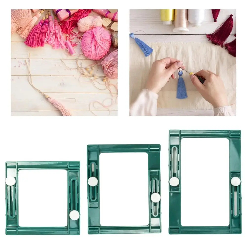 

Square Plastic Manual Tassel Maker Ajustable Tassel Tool Hand-knitting DIY Handmade