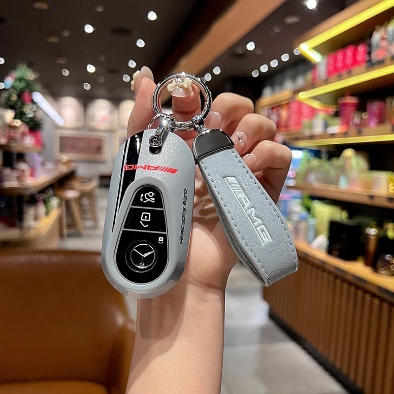 Luxury Car Remote Key Case Cover Accessories For Mercedes Benz C E S Class C236 W206 W214 W223 C E S CLE GLC EQS Class C300 S450