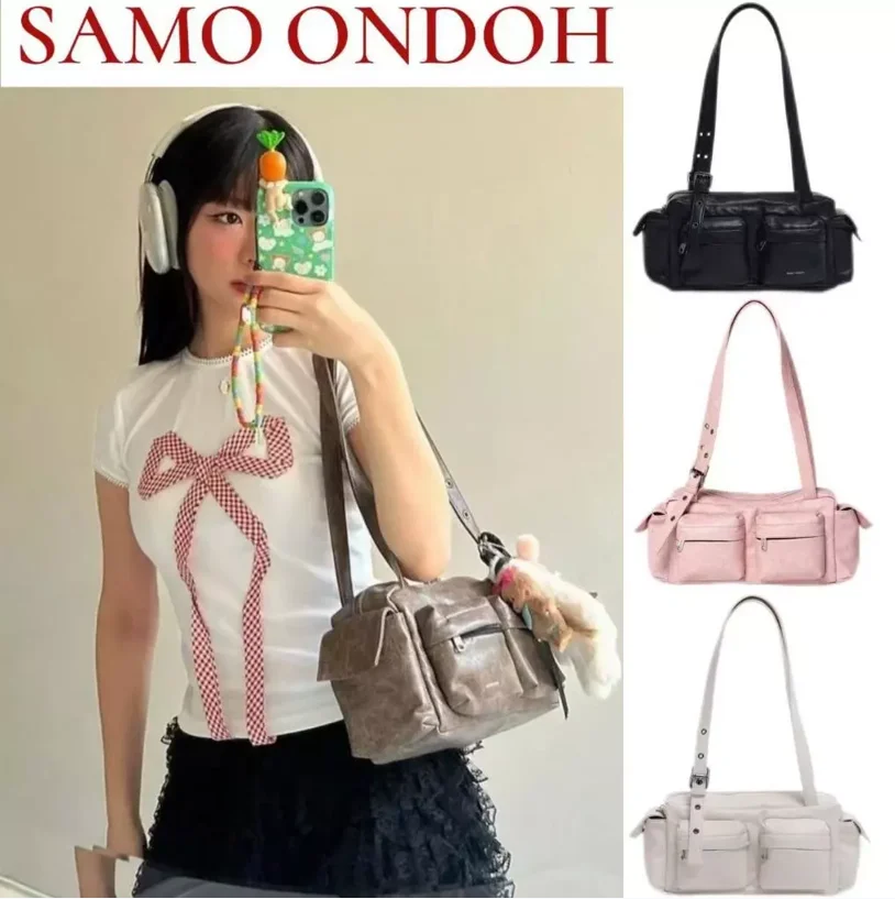 South Korean SAMO ONDOH Hong Eun-chae's same motorcycle bag samoondoh Song Yuqi's same shoulder bag under the arm