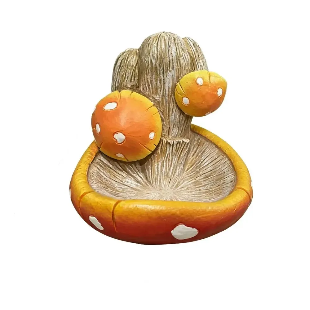 Comedero para Pájaros Silvestres de Resina con Forma de Hongo, Dispensador de Comida para Pájaros Resistentes a la Intemperie, Comedero Decorativo para Colibríes