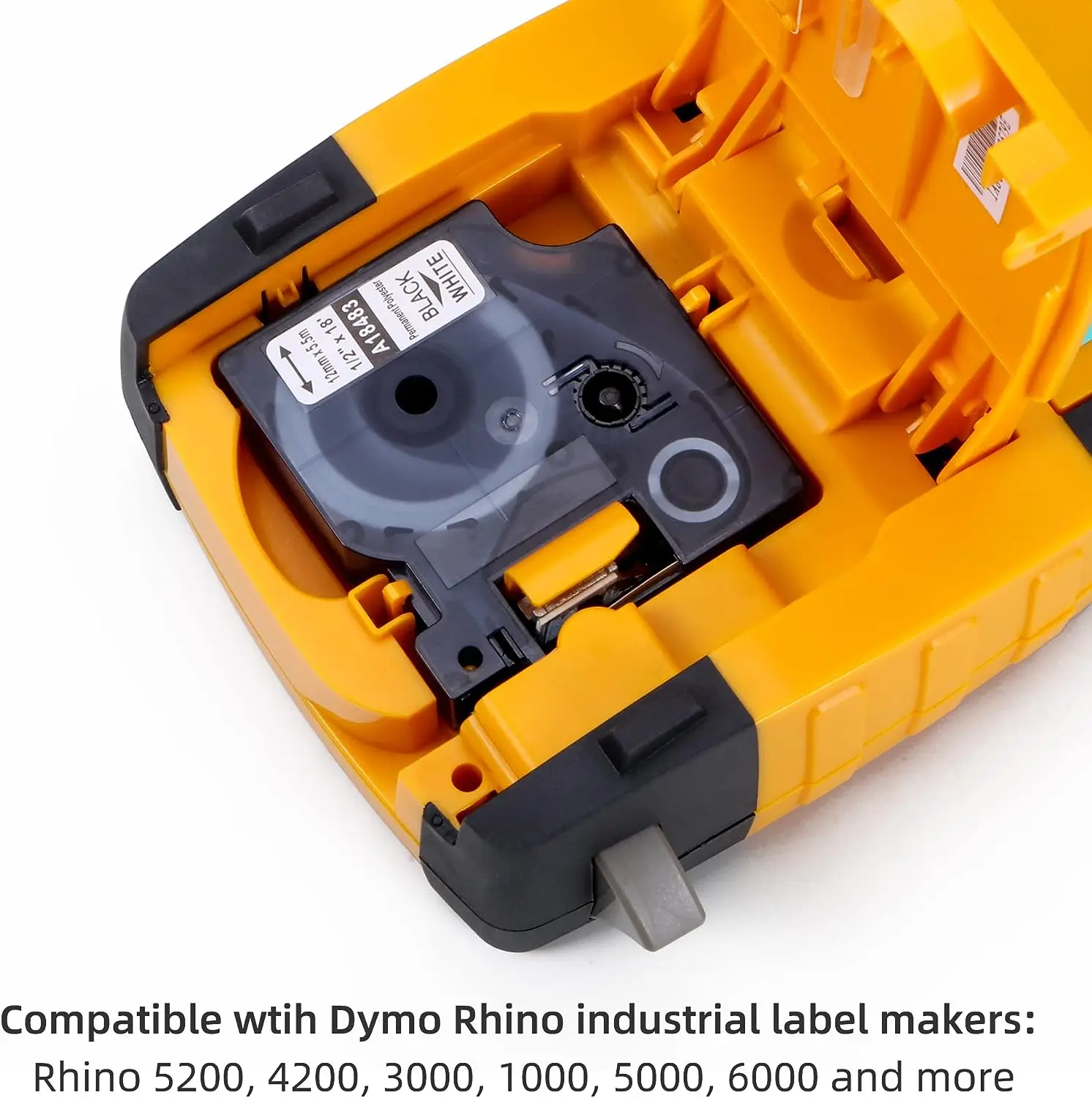 3-10PCS Industrial Labels Compatible for DYMO Rhino A18444 A18432 A18483 A18488 12mm 19mm IND Vinyl/ Polyester/ Nylon Label Tape