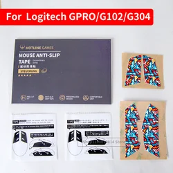 Original Hotline Games Mouse Grip Tape Mouse Side Tape Anti-Slip Mouse Feet for Logitech GPRO Wired,G102,G304,G203,G305 Mouse