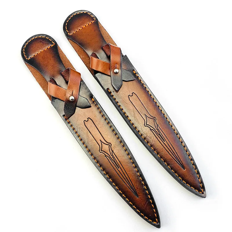 Genuine Leather K Sheath Protective Cover Pocket Hunt Camp Outdoor Portable  Fold Tool Flashlight Belt Loop Case Holder