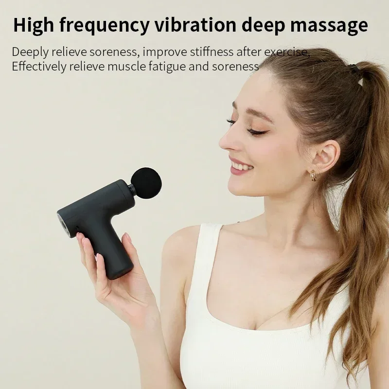 MUKASI Massage Gun Portable Percussion Pistol Massager For Body Neck Deep Tissue Muscle Relaxation Gout Pain Relief Fitness