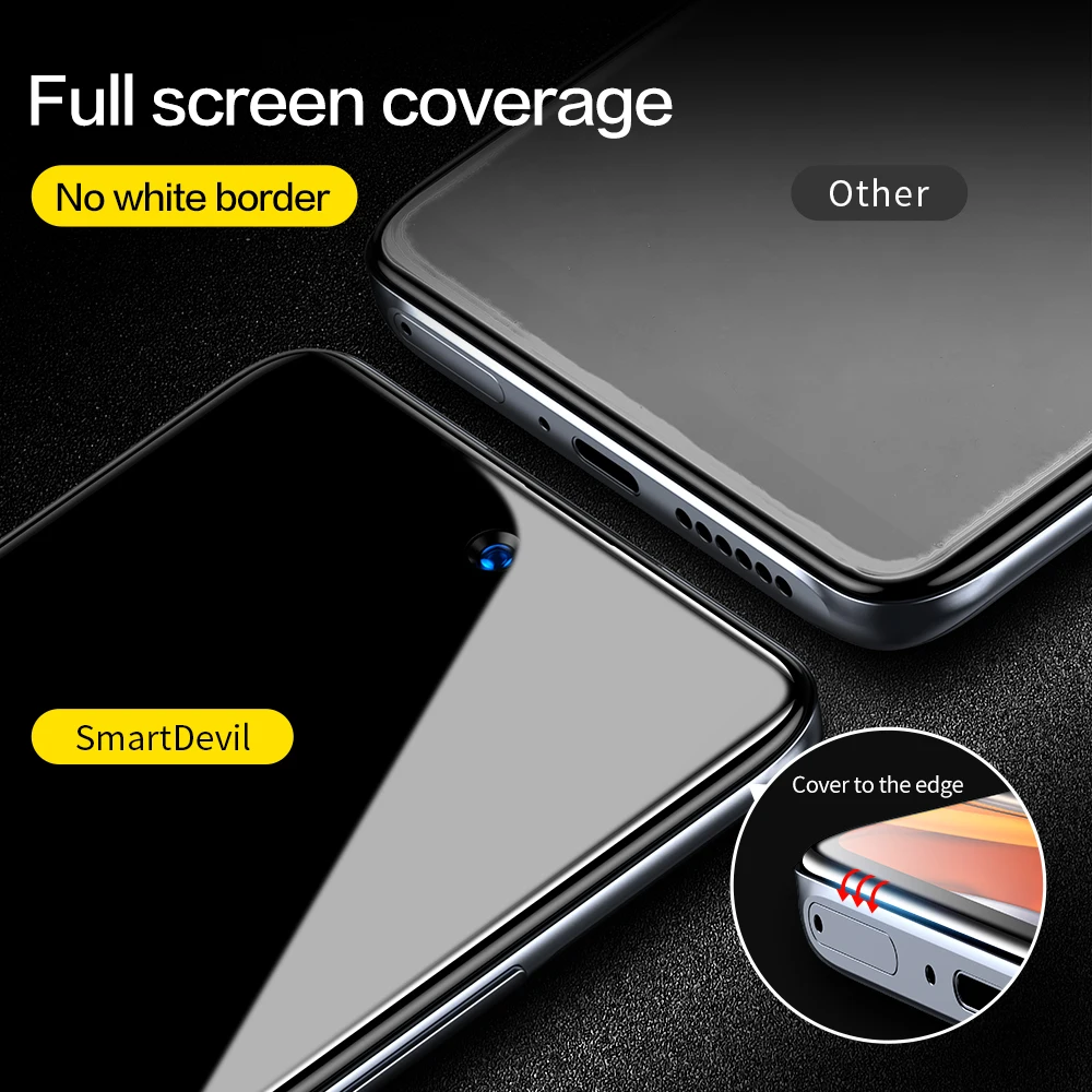 SmartDevil полное покрытие закаленное стекло для Xiaomi Mi 11T HD 2 шт. Защитная пленка для экрана мобильного телефона Mi 9T 10T Pro прозрачная пленка