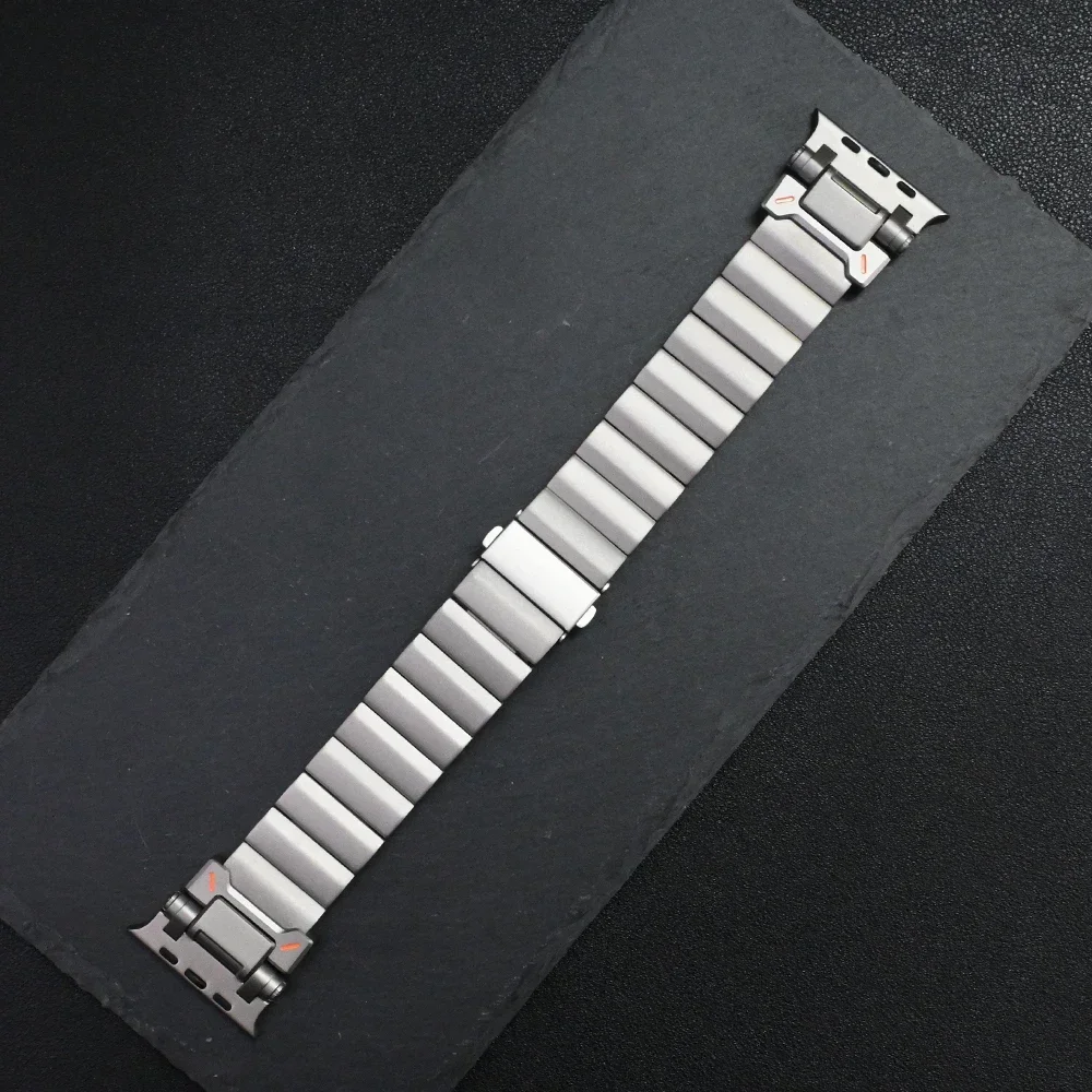 التيتانيوم ل Appe ساعة Ultra2 49 مللي متر الفرقة حزام رجل فاخر الأعمال سوار ل Iwatch سلسلة 10 46 مللي متر 9 8 7 45 مللي متر 6 5 4 Se 44 مللي متر