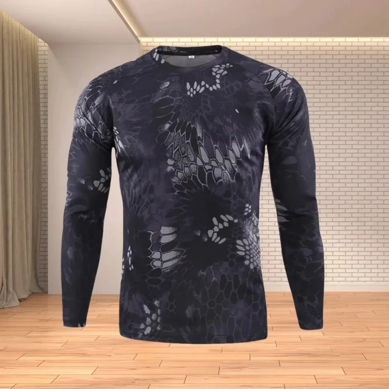 Outdoor Jungle Camouflage Shirt Summer Men's Forest T-shirt Casual Long Sleeve Quick Dry Loose Short Sleeve Tees Tops Clothing