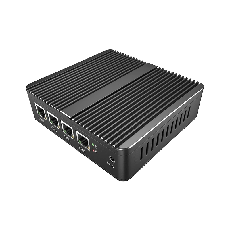 Mini PC industriale senza ventola J5005 Quad Core HDMI VGA 4xI226 2.5G Rete Home Office Mini firewall Router 16G DDR4 512GB SSD 4G