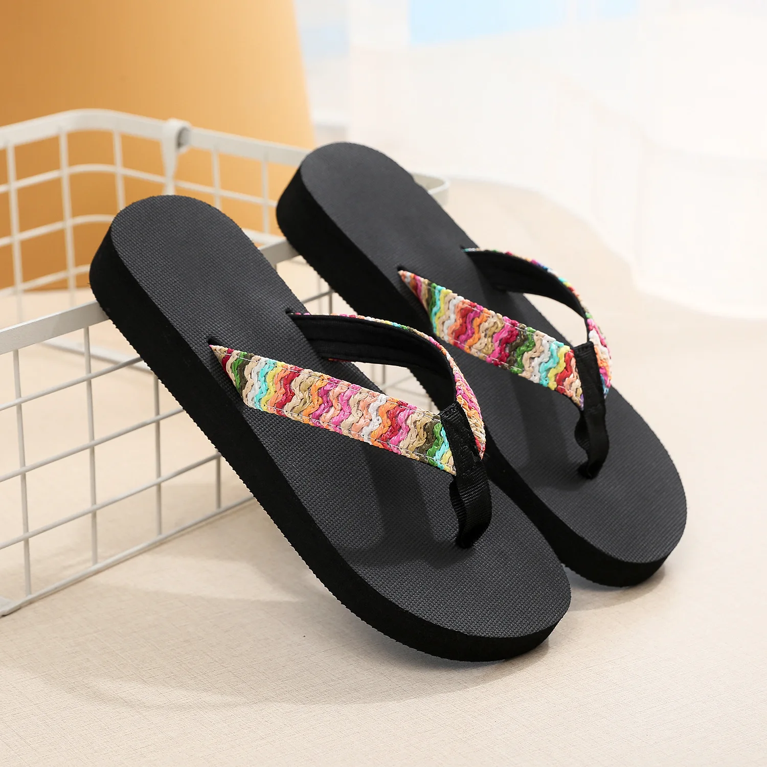 Summer Women Flip Flops Fashion Bohemian Female Beach Flip-Flops Casual Flat Ladies Slipper Comfortable Shoes Indoor House Slide