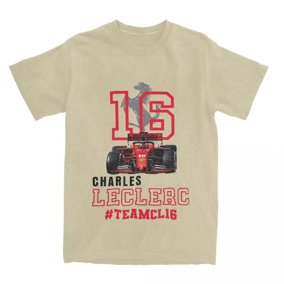 Men Women Charles Leclerc F1 Racer Graphic T Shirt Apparel Novelty 100% Cotton Car Racing T Shirts Tee Clothing Classic